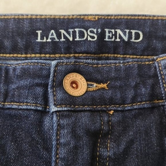 Land's End Mid Rise Crop Blue Jean Womens Sz 8 - Picture 11 of 14